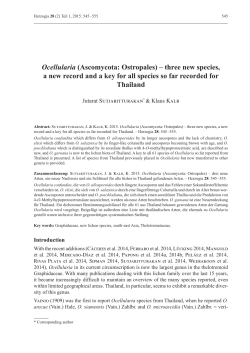 Ocellularia (Ascomycota: Ostropales) – three new species, a new
