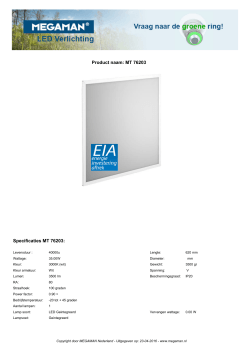 PDF met productspecificaties
