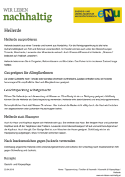 Heilerde - Wir leben nachhaltig