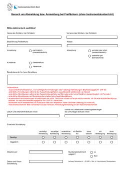 Gesuch um Abmeldung bzw. Anmeldung bei Freifächern (ohne