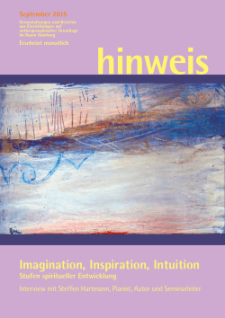 Imagination, Inspiration, Intuition - hinweis