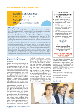 Grundbildung/Schulabschl&uuml;sse Abitur und