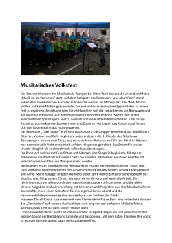 Ensemblekonzert 2015 - Schulen Wangen bei Olten