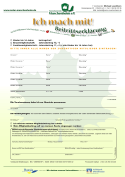Beitrittserklärung - Naturschutzverein Muschenheim