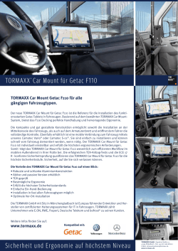 TORMAXX® Car Mount für Getac F110 Sicherheit und