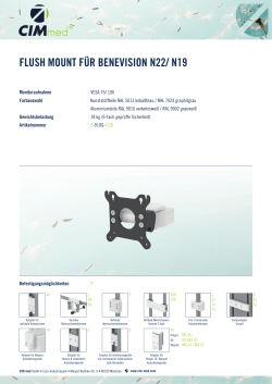 FLUSH MOUNT FÜR BENEVISION N22/ N19