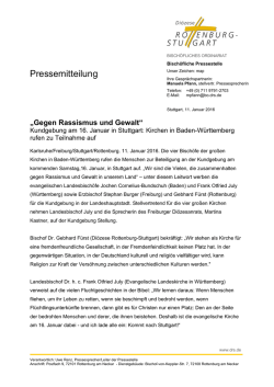 Pressemitteilung - Diözese Rottenburg Stuttgart