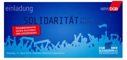 Einladung "Solidarit&auml;t statt Rechtsruck" am 23.04.2016