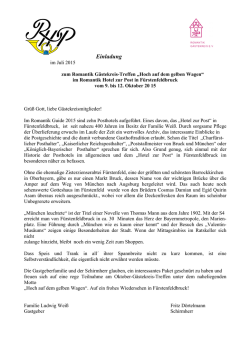 12.10.2015 im Romantik Hotel zur Post in Fürstenfeldbruck