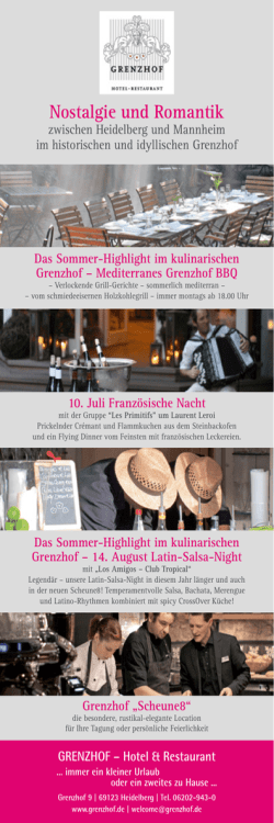 Nostalgie und Romantik - Hotel & Restaurant Grenzhof