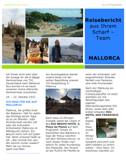 Reisebericht aus Ihrem Scharf – Team MALLORCA
