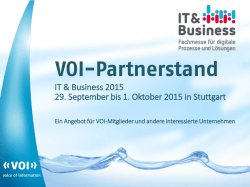 VOI-Partnerstand - Messe Stuttgart