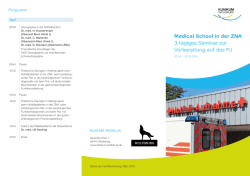 Flyer Medical School in der ZNA