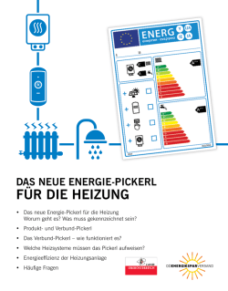 Energie-Pickerl für die Heizung