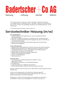 Servicetechniker Heizung (m/w)