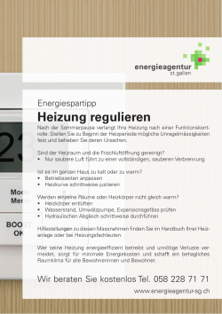 Heizung regulieren