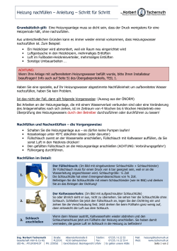 Heizung nachfüllen – Anleitung – Schritt für Schritt