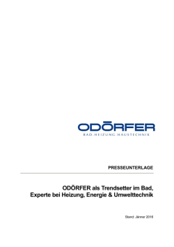 Zur ODÖRFER Pressemappe 2016 - bei ODÖRFER Bad