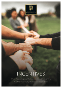 Incentive Programm Klosterpforte 2015 - Hotel