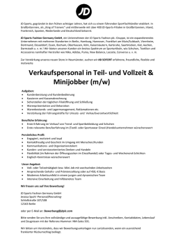 Jobangebot  - Holsten