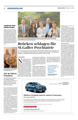 Br&uuml;cken schlagen f&uuml;r St. Galler Psychiatrie - Psychiatrie