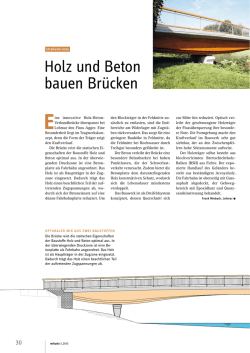 Holz und Beton bauen Br&uuml;cken