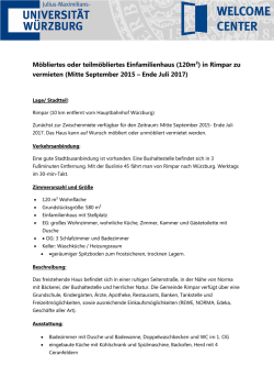 in Rimpar zu vermieten (Mitte September 2015 - Welcome