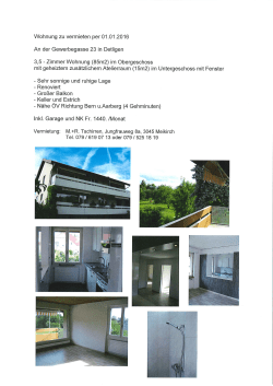 Wohnung zu vermieten per 01.01.2016 An der Gewerbegasse 23 in