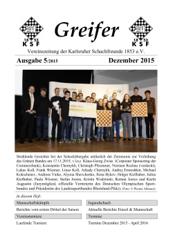 Greifer 5/2015 - Karlsruher Schachfreunde 1853 e.V.