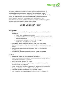 Voice Engineer (m/w)