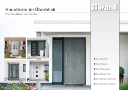 Haust&uuml;ren im &Uuml;berblick - Fenstertechnik brand GmbH