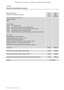 Haust&uuml;r Sonderaktion EcoLine - Fischer Fenster + T&uuml;ren GmbH