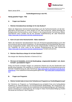 H&auml;ufig gestellte Fragen - Nieders&auml;chsisches Ministerium f&uuml;r