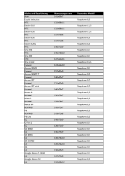 Tabelle - Trittfest