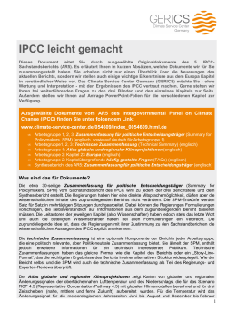 IPCC leicht gemacht - Climate Service Center