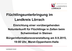 Präsentation des Landratsamtes Lörrach