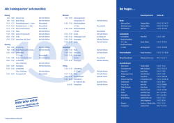 Trainingszeiten