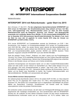 IIC - INTERSPORT International Corporation GmbH INTERSPORT