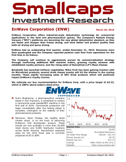 EnWave Corporation (ENW) - Smallcaps Investment Research