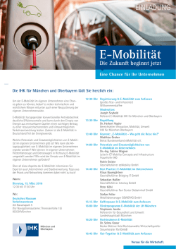 E-Mobilit&auml;t - IHK M&uuml;nchen und Oberbayern