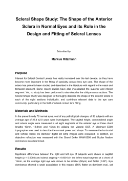 Scleral Shape Study: The Shape of the Anterior Sclera in Normal