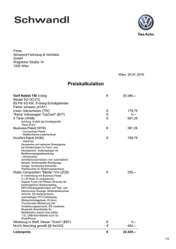 Golf Rabbit TSI ab Euro 17.770