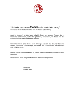 "Schade, dass man Weinnicht streicheln kann,"