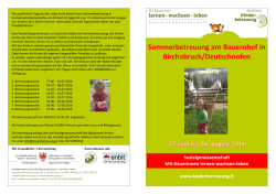 Folder - Kinderbetreuung Südtirol Tagesmutter