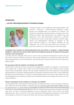 Pampers_UNICEF_Interview_Franziska Knuppe