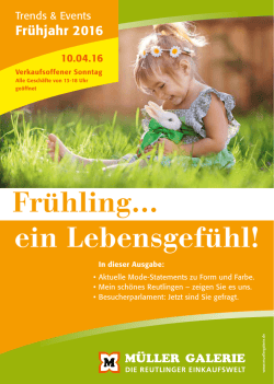 ein Lebensgef&uuml;hl! Fr&uuml;hling