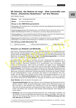 Oh Schreck, das Referat ist weg! – Eine Lernstraße zum Thema
