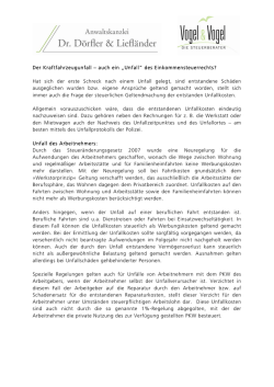 Hat sich der erste Schreck nach einem Unfall gelegt