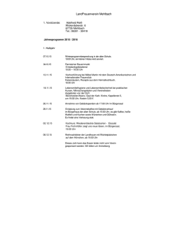 Programm Mehlbach 2015/2016