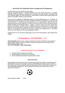 SV Haspelmoor – TSV Türkenfeld 5 : 0